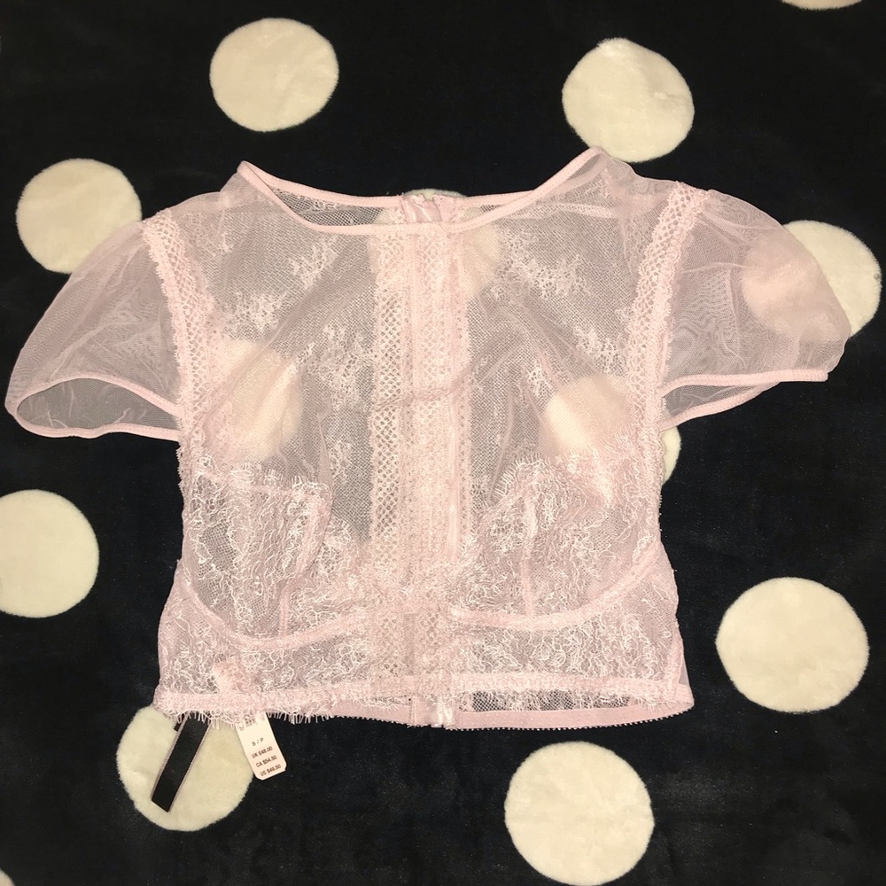 Victoria secret crop mesh top